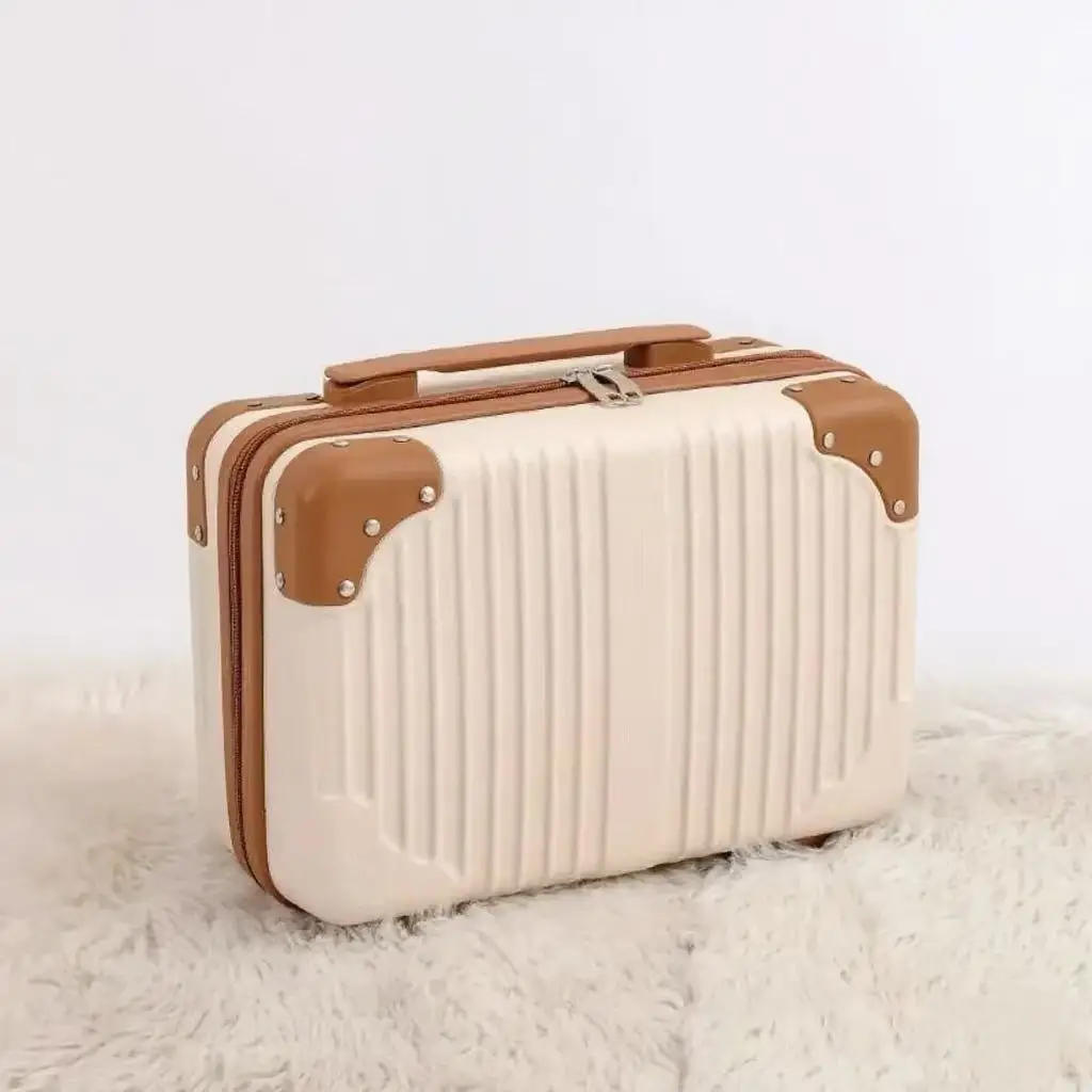 2025 Portable 14" Mini Suitcase, Cosmetic Case, Hand Luggage Organizer, Cosmetic Case, Small Lockbox, Carry-on Suitcase