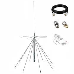 D3000N Powerful Wideband,UWB Discone Antenna Diamond VHF, UHF,SDR,Compatible with PL259,SO239-k Connector, 25-3000MHz