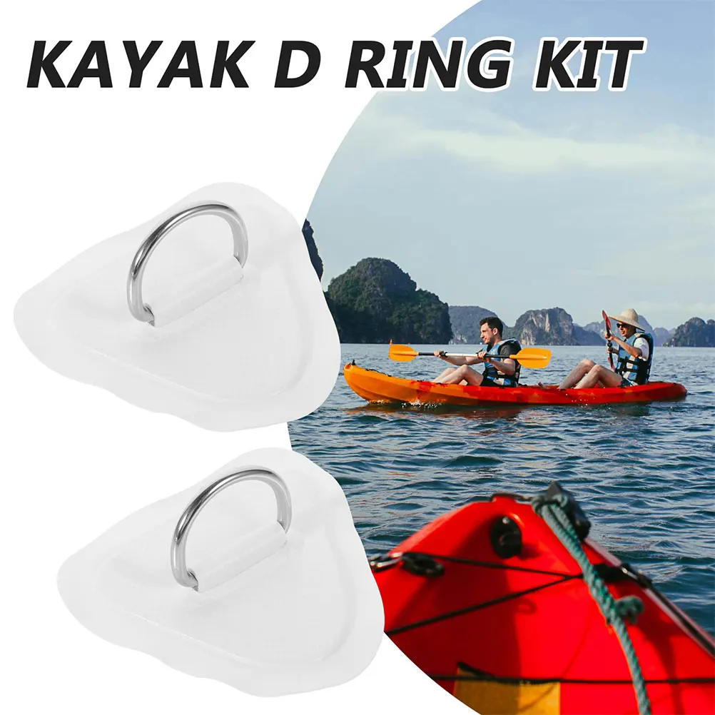 

3pcs Kayak Accessories Canoe D-ring Patch PVC Rope Buckle Portable White Paddle Board Supply Multifunction Fixator Surfboard