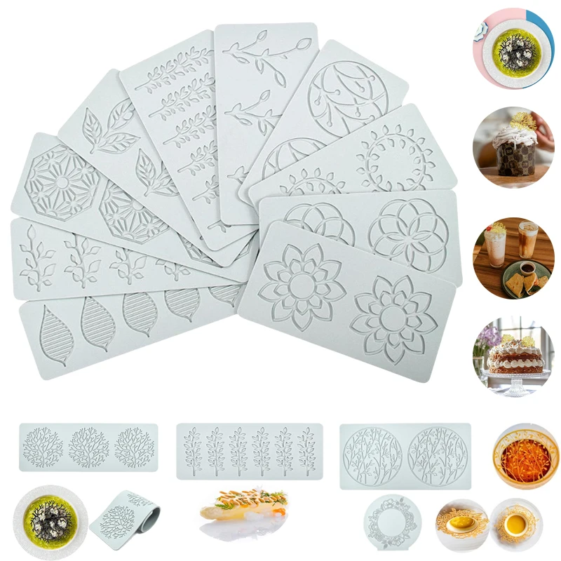 Silicone Chocolate Molds, 3D Silicone Tuile Molds, Fondant Clay Food Molds for Cake Decorating, Resin, Soap, Sugar Craft