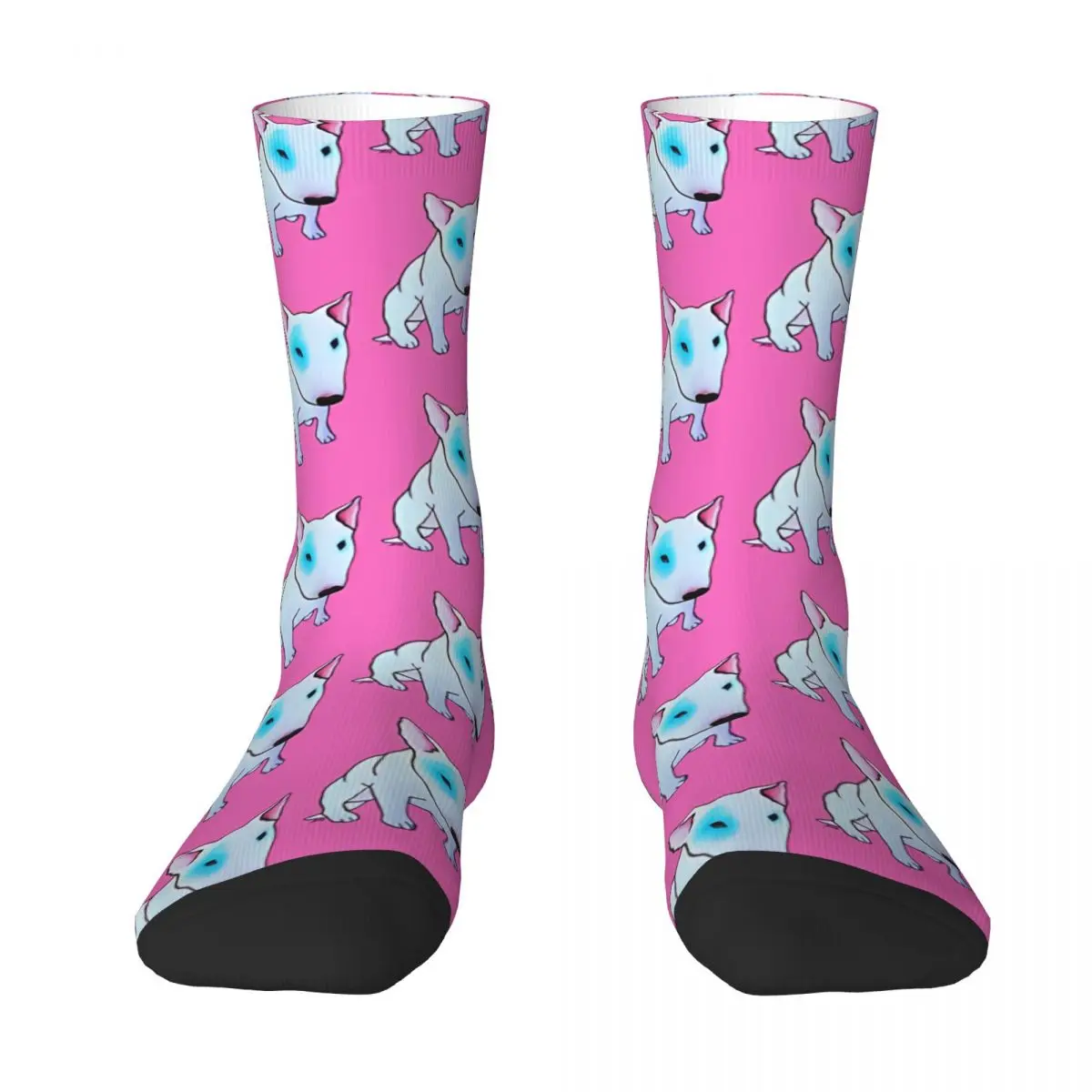 Mischievous The Bull Terrier Animal Unisex Winter Socks Cycling Happy Socks Street Style Crazy Sock