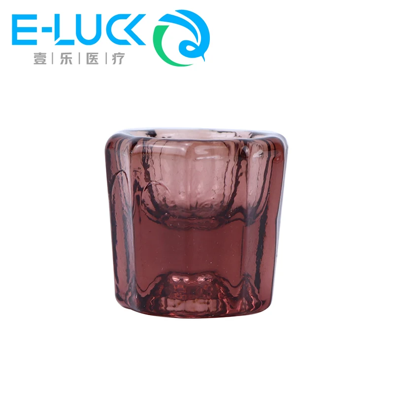 1Pc Dental Glass Octagon Cup Dentistry Mixing Bowls Glass   Reconcile Dentistry Materials Container For Dentist Lab