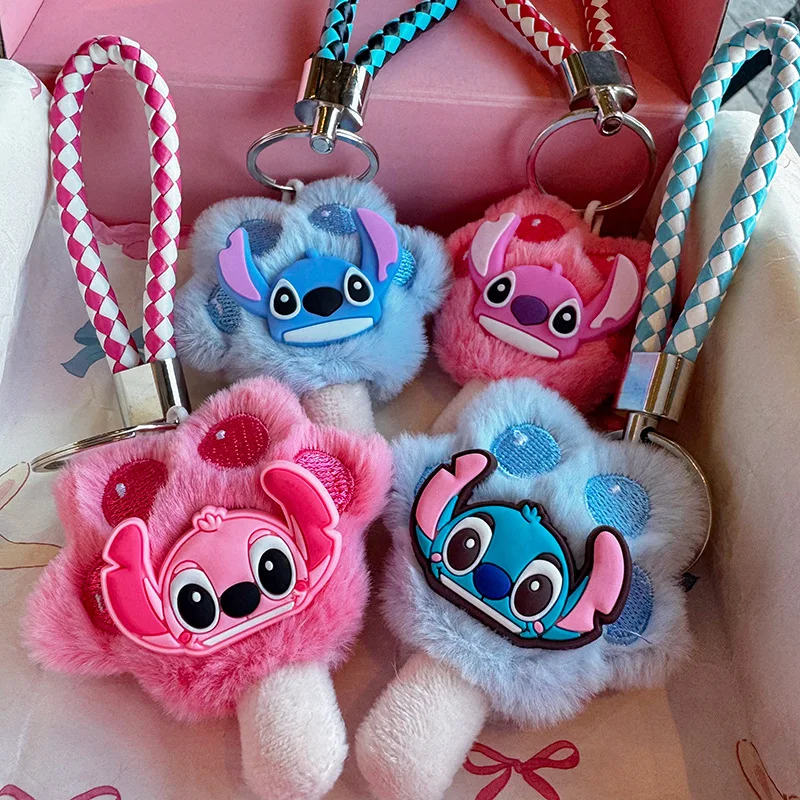 

Anime Lilo and Stitch Kitten Claw Pendant Plush Doll Keychain Bag Backpack Small Keychain Christmas Halloween Gifts