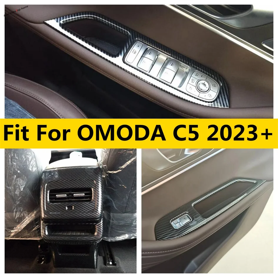 

Car Window Lift Control Switch Button Armrest Box Rear Air Conditioning AC Vent Outlet Cover Trim For OMODA C5 2023 2024 2025