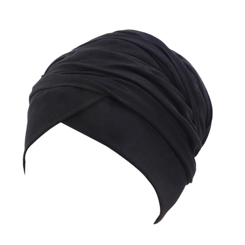 Muslim Women Hair Cap Cotton Hats Women Long Scarf Inner Hijabs India Turban Head SCap Hat Lady Hair Styling Accessories