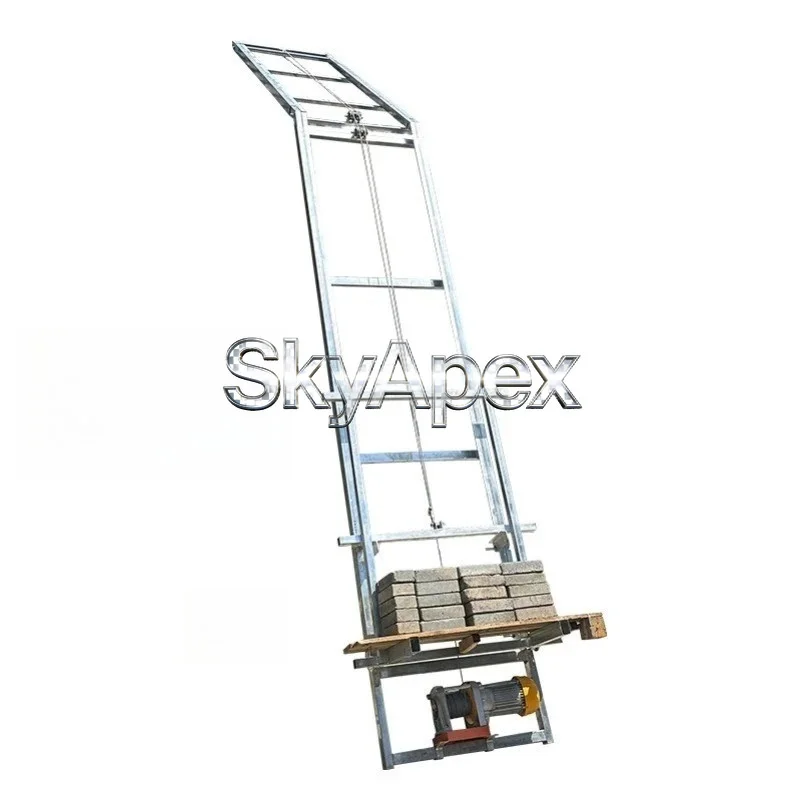 Slope Type Solar Panel Lift Small Tile Roof Special Glazed Tile Steel Door Window Loading Automatic Turning Elevator view 4