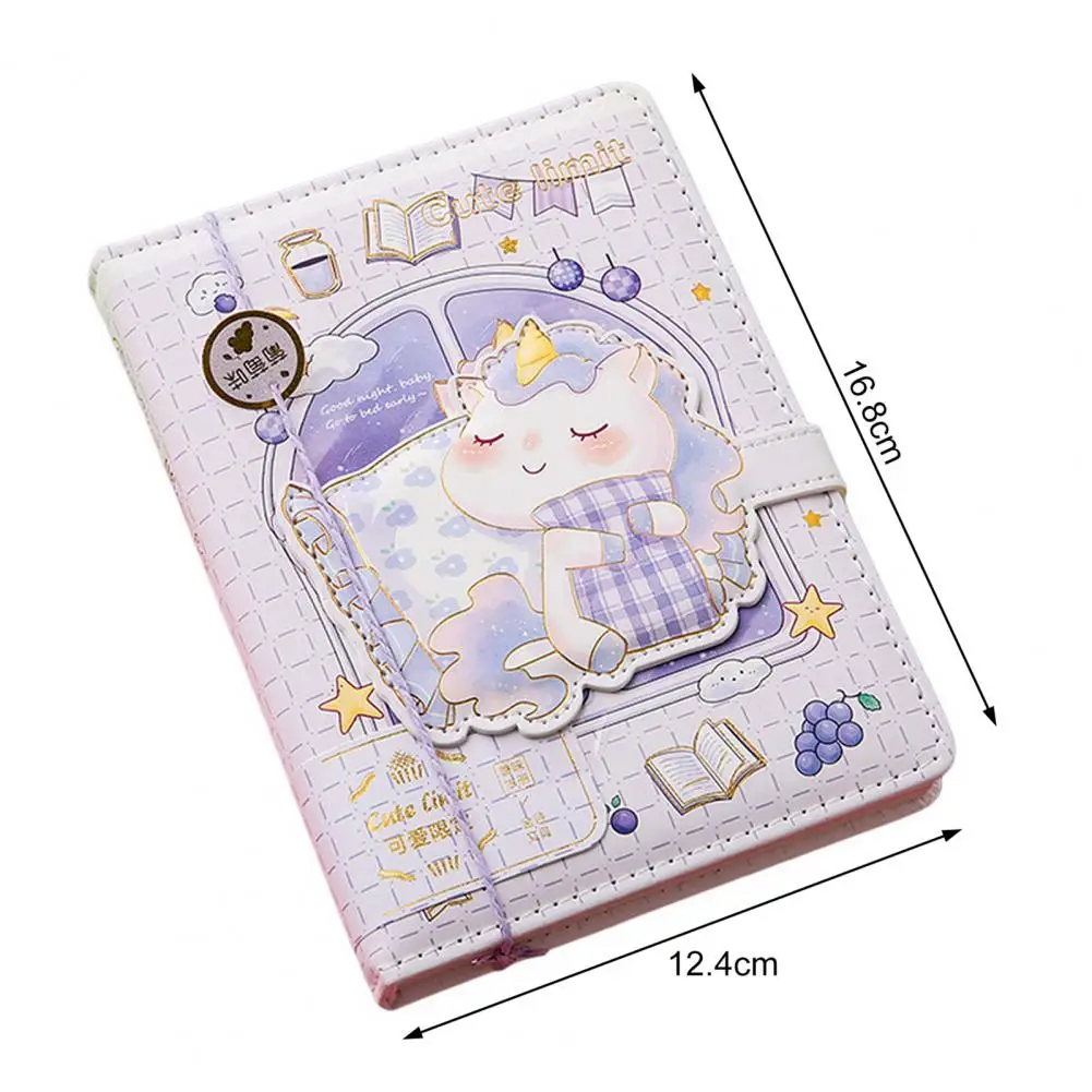 112 Sheets Cartoon Pattern Journal Notebook Magnetic Daily Notebook Color Pages Thickened Paper Schedule Book Home Supplies