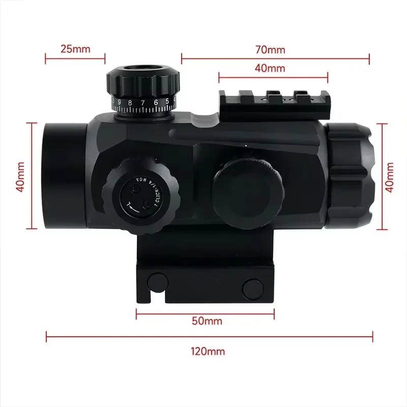 Tactical Hunting 1X35A/RG Red Dot Sight Adjustable Airsoft Optics Four-point Reflex Reticle Scope for 20mm Rail Mount image 3