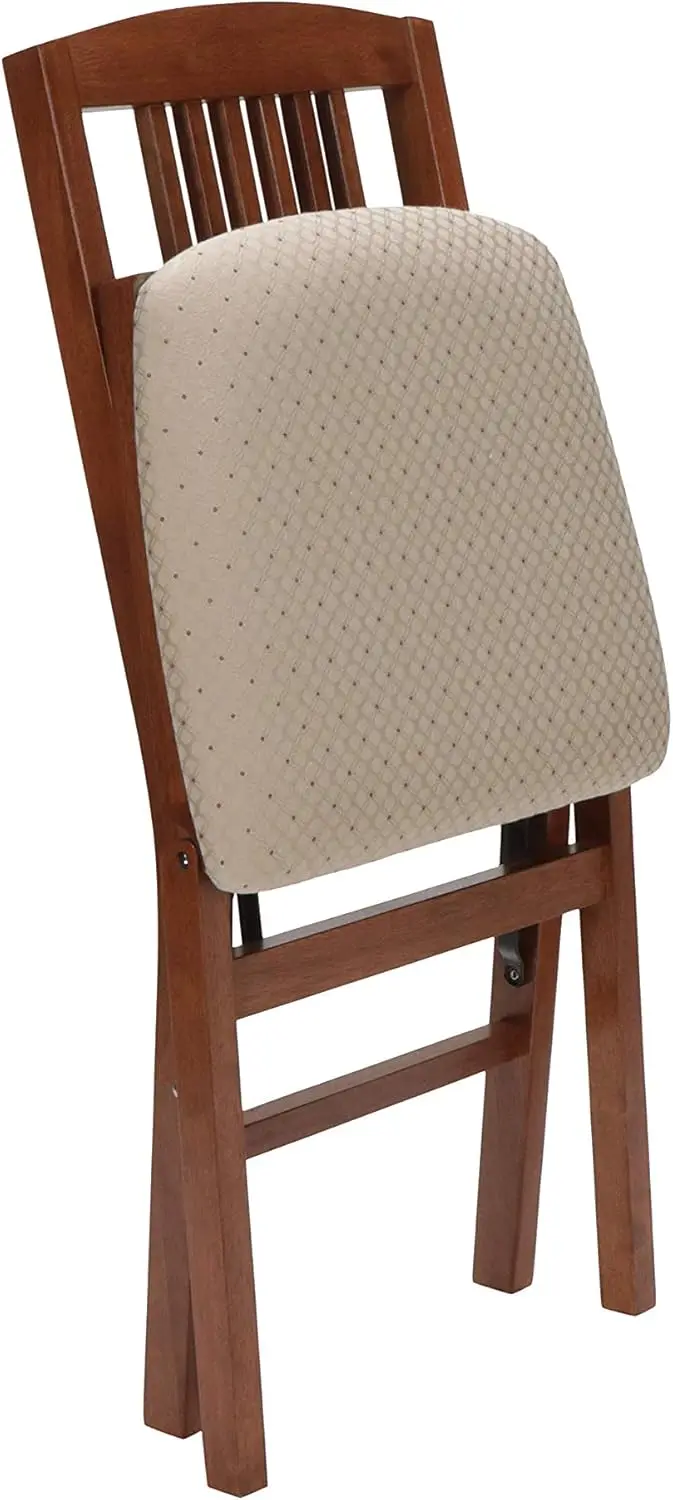 Stakmore Simple Mission Folding Chair Finish, Set of 2, Wood, Cherry