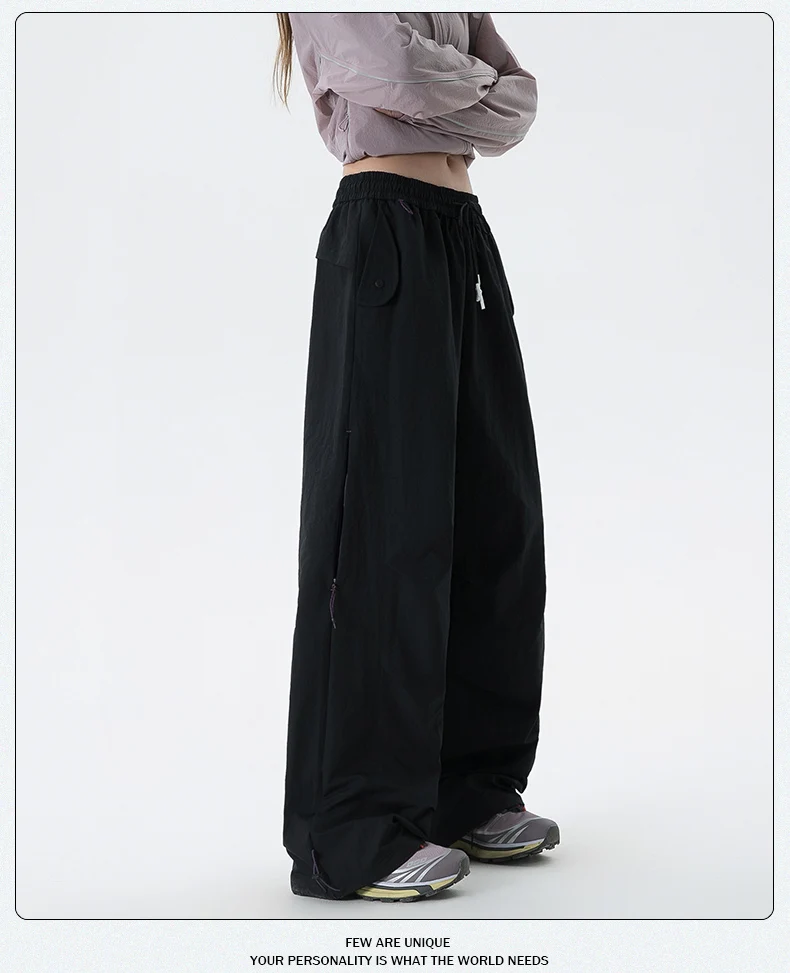 CHRLCK Women's Waterproof Hiking Pants Loose Quick Drying Cargo Pants Fishing Camping Cycling Trekking Jogging Trousers