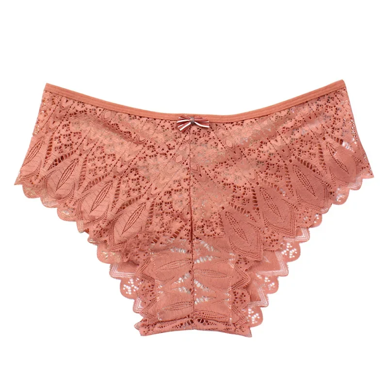 Sexy Panties Women Lace Low-waist Briefs Female Hollow Out Underwear Solid G String Lingerie Transparent Underpant Women Girls