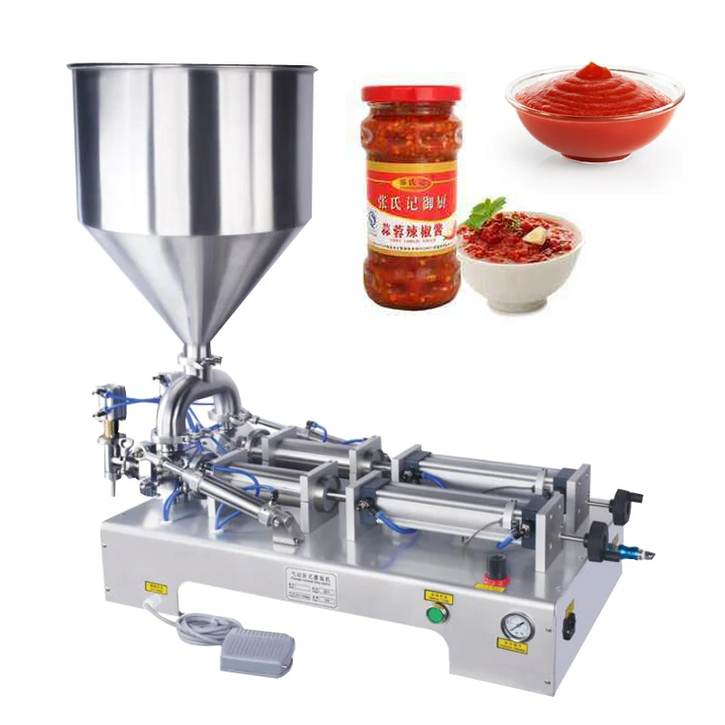 

Commercial Double-Head Liquid Paste Filling Machine Cream Cream Shampoo Stainless Steel Quantitative Filling Machine