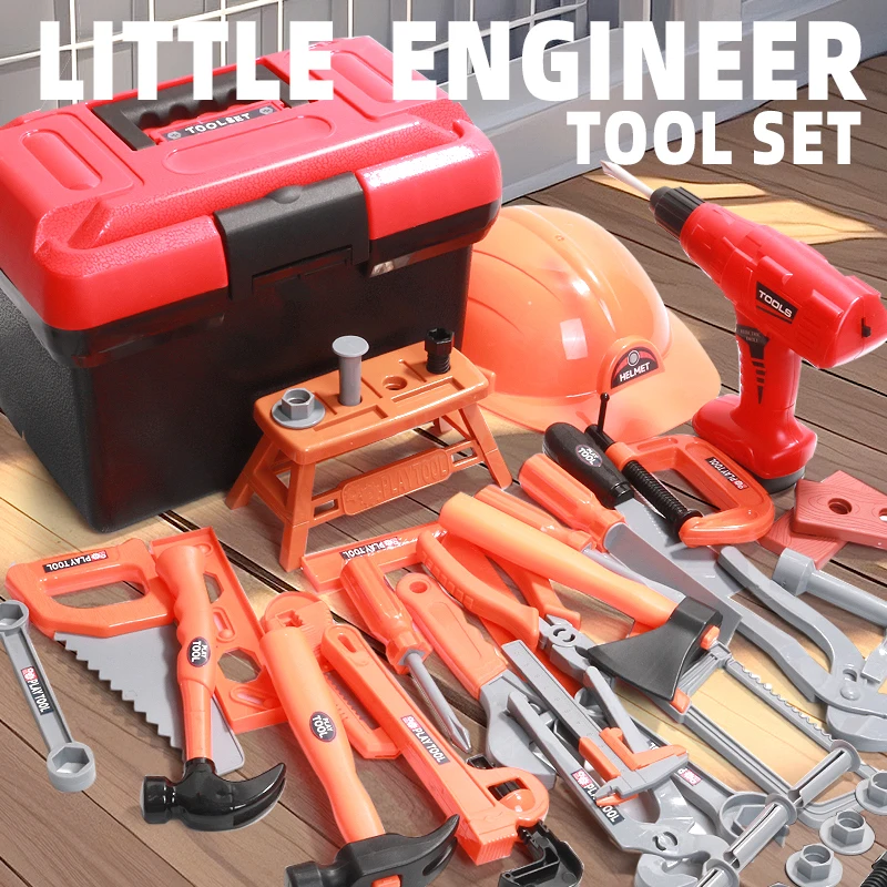 子供用エンジニアリングキット、リアルなネジ/ナット/ボルト付き - 子供向けシミュレーションゲームセット、STEM教育学習玩具