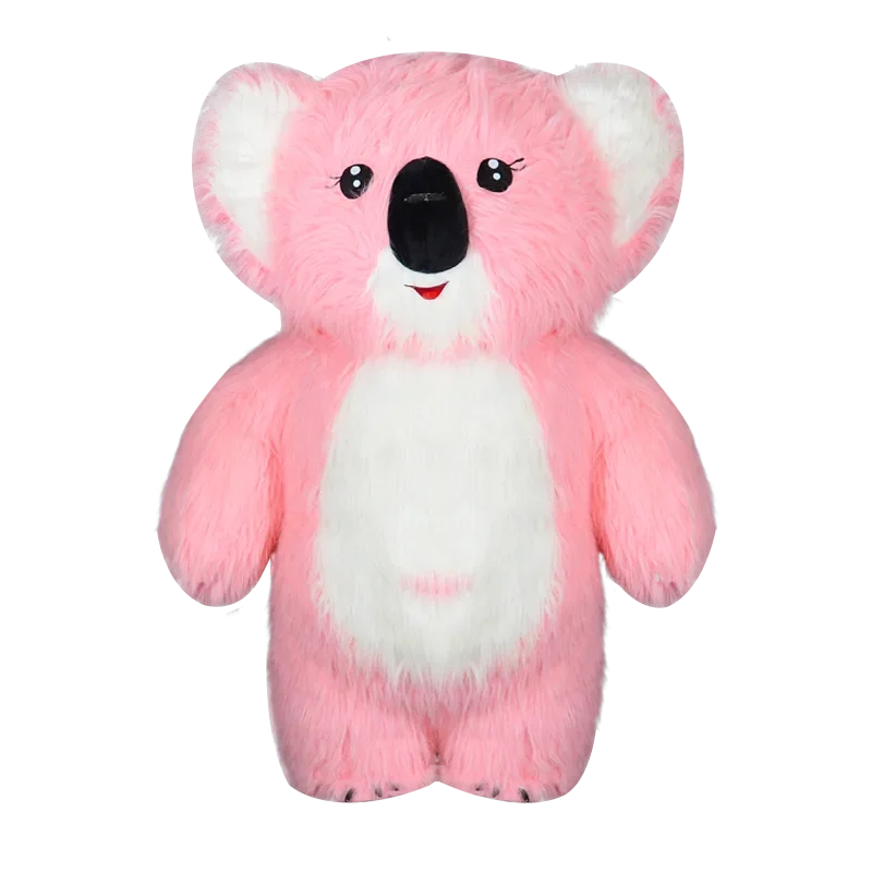 

Inflatable Pink Koala Mascot Costume Giant Plush Cartoon Doll Blow Up Outfits Halloween Christmas Fancy Party Dress Accessories