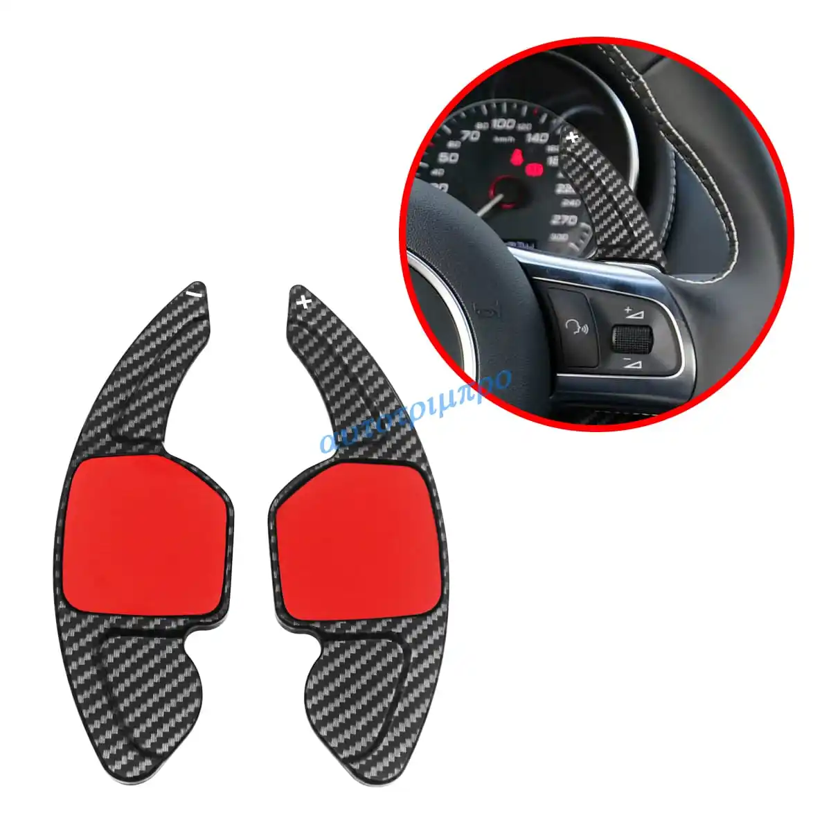 

Для Audi A3 A4 B8 A5 A6 C7 A7 A8 Q3 Q5 TT Красный Черный Карбон Автомобильные переключатели переключения передач Удлинитель рулевого колеса InteriorTrims