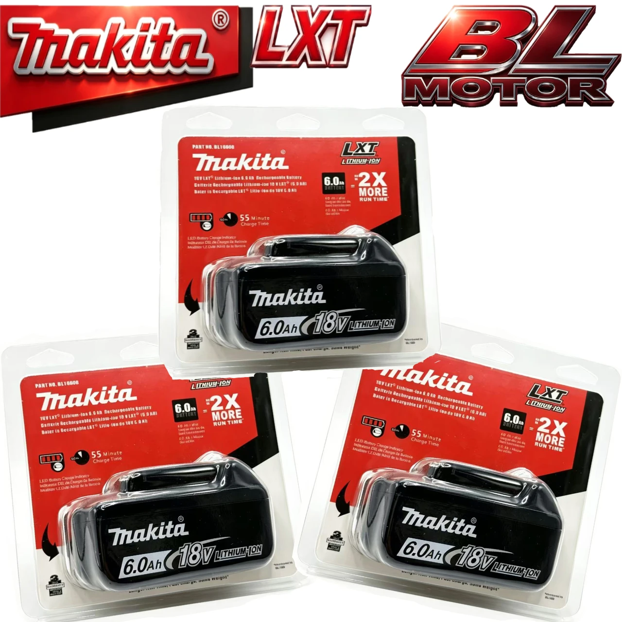 

Makita Durable 18V 5.0Ah &6.0Ah Blister Case Battery, Full Compatibility with DHP487 Drill, Blower and Electric Pruning Shear.