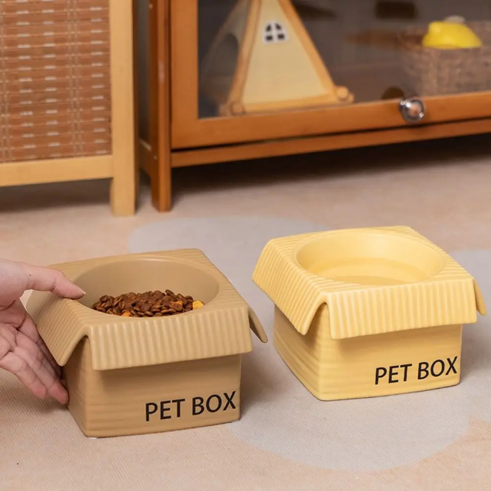 

Anti Slip Ceramic Pet Bowl Stable Protect Cervical Vertebra Pet Feeder Dish Anti-flip Multifunction Pet Food Dispenser