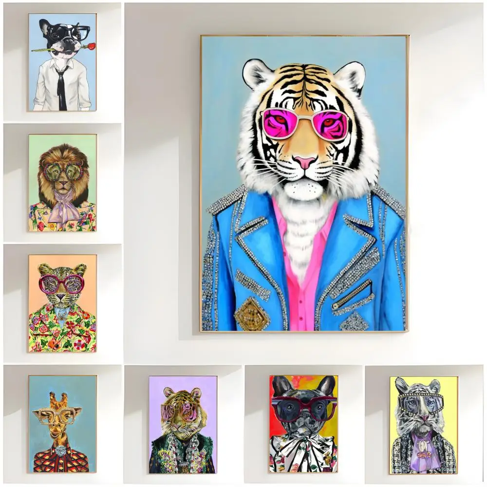 Pink Lion Cheetah Animal Print Poster Premium Wall Decor Modern Home Poster Unframed