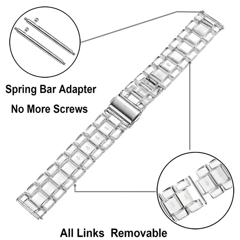 سوار معصم شفاف للنساء ، شريط شفاف ، سوار ، ساعة جالاكسي 7 ، ساعة جالاكسي 4 ، 5 ، 6 ، 20 ، 40 حزام ، 44 ، 43 ، سامسونج ، 46