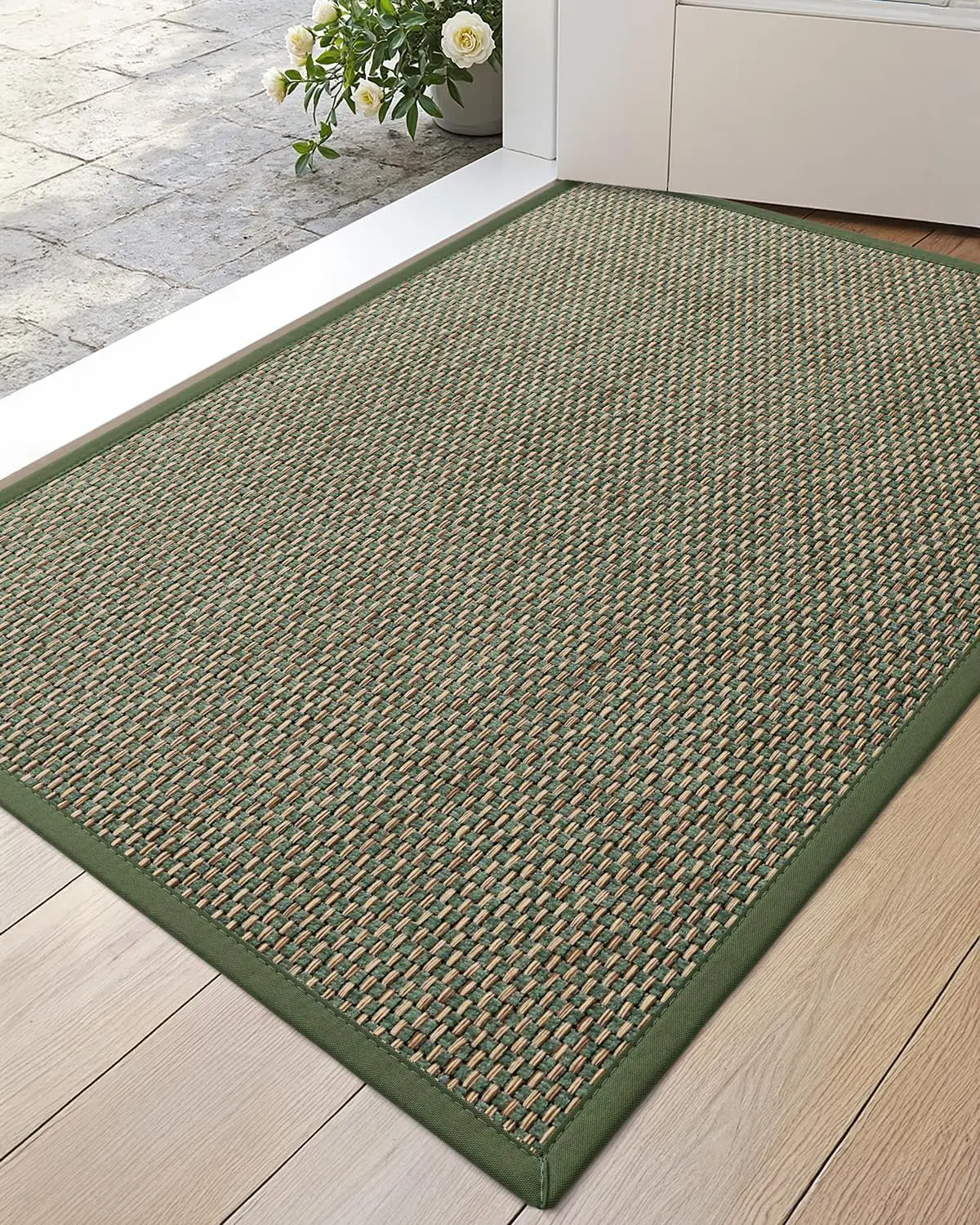 

Ультратонкий придверный коврик для прихожей 24x36, с нескользящей резиновой основой, низкопрофильный, легко чистится, улавливает грязь