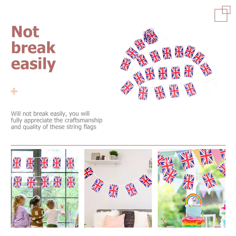 

Outdoor Garden Flag Decorations Party String Bunting Uk Hanging Banner Thickened Polyester Windproof Flags
