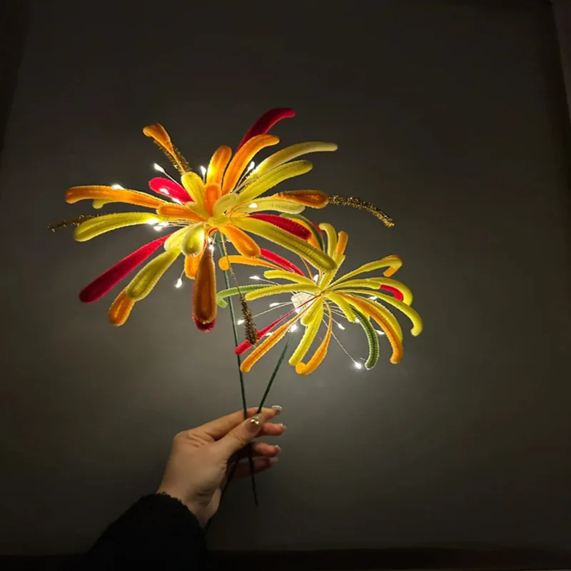 DIY Twist Stick Fireworks Bouquet Handmade Material Pack Creative New Year Gift Atmosphere Fireworks Light Home Decoration