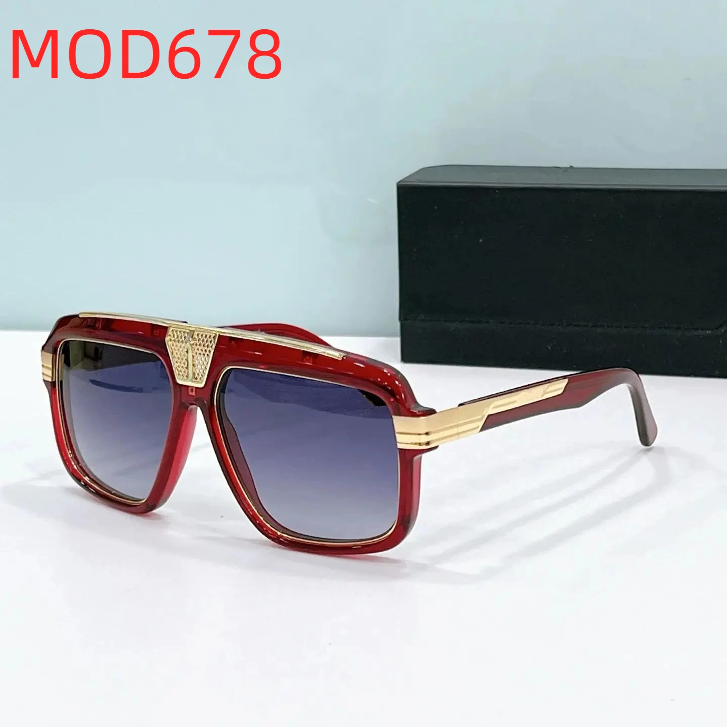 

Аутентичные ORIGINALCAZAL MOD678 квадратная красная ацетатная оправа для мужчин и женщин солнцезащитные очки классические деловые очки для отдыха UV400 мужские очки для пар