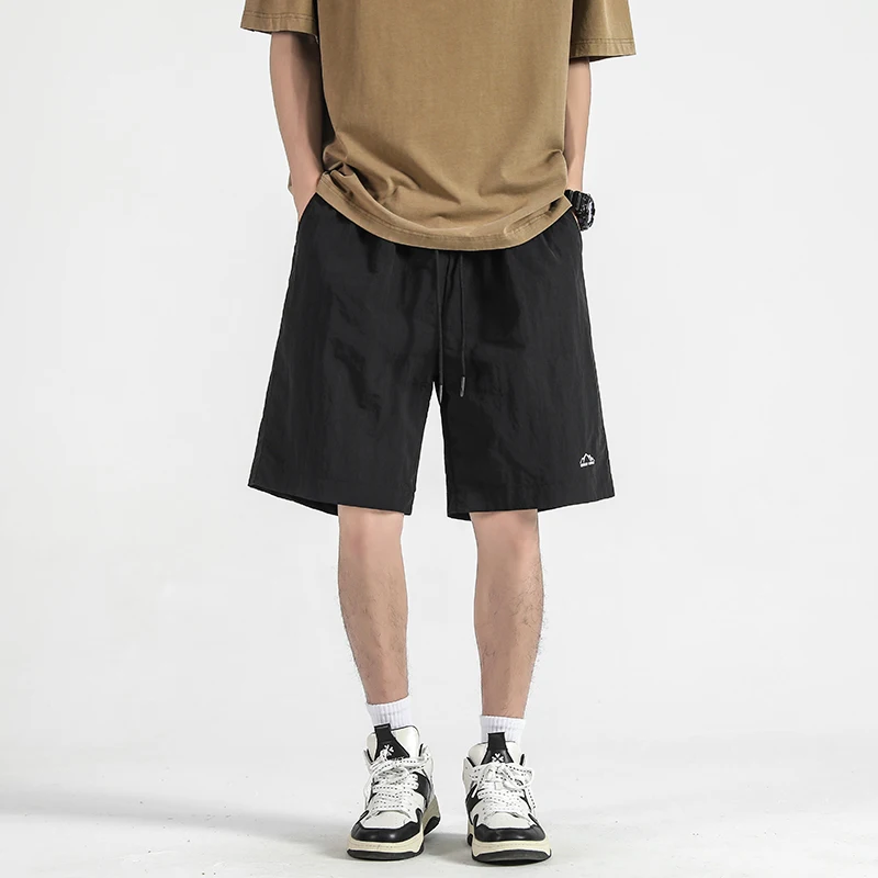 

Мужские шорты, летние повседневные шорты с вышивкой, простые мешковатые брюки, трендовые модные шорты для бега, дышащие короткие брюки