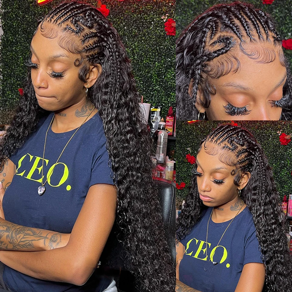 18インチ、30インチ、42インチのカーリーウィッグ。深めの - Hd Lace Frontal Wig Human Hair Pre Plucked のレビューと価格