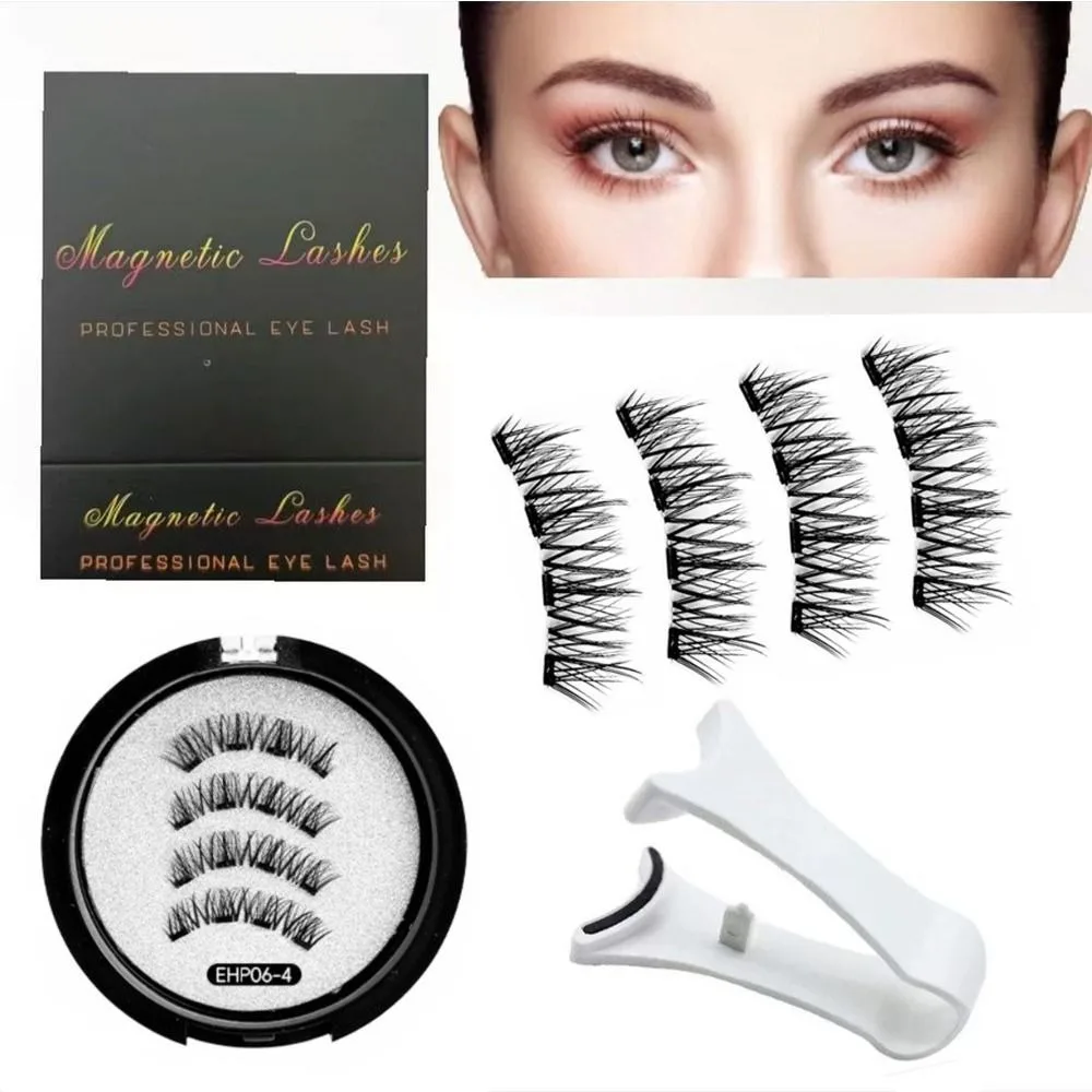 Easy Application 3D Magnetic Eyelashes Natural Effect Soft False Lashes Zero Glue Beauty Eyelashes Supplies Eye Makeup