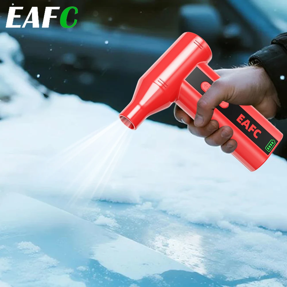 Soplador de Aire Inalámbrico EAFC, Motor sin Escobillas de 110000 RPM, 4 Velocidades, Quitanieves Portátil para Auto y Herramienta de Limpieza Multiusos