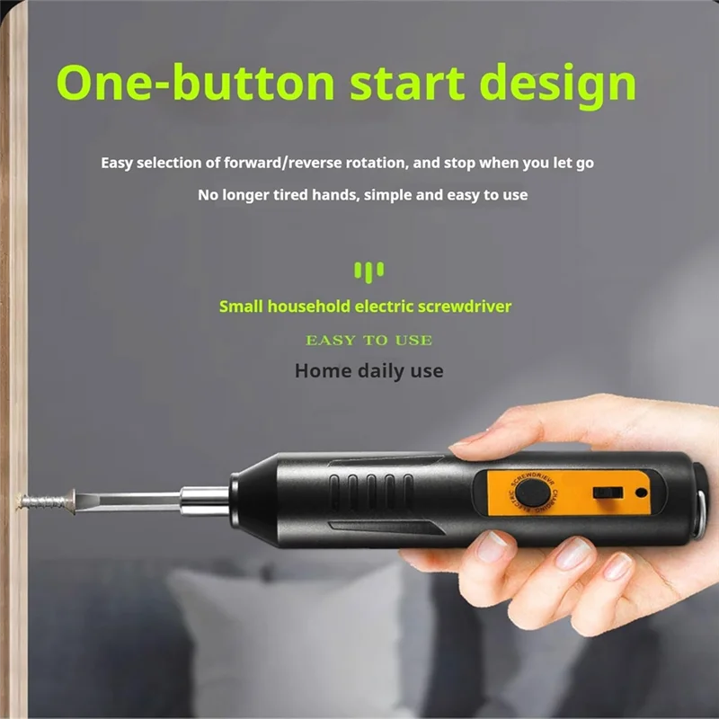 

AA76-Электрическая отвертка, набор инструментов для автоматического домашнего ремонта со светодиодной подсветкой, аккумуляторная отвертка с USB-аккумулятором