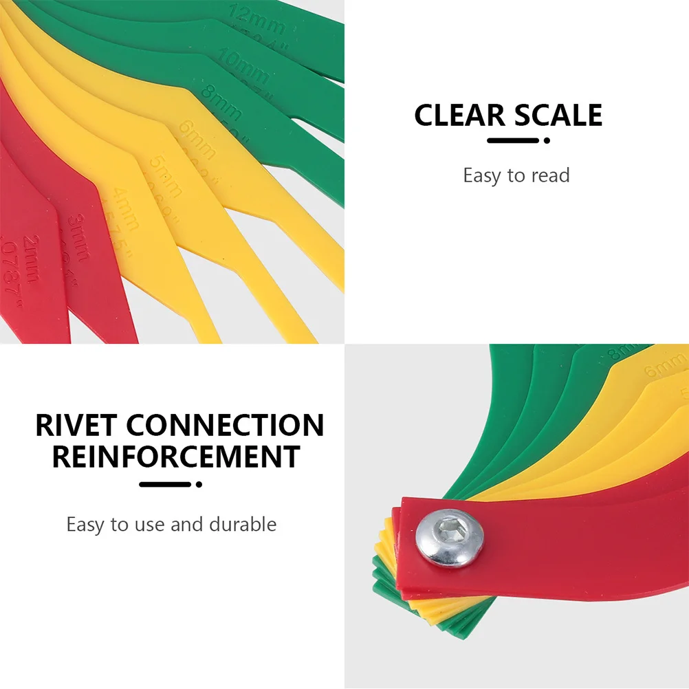 2 قطعة مقياس لقياس سمك السيارة البلاستيك لوحة الفرامل مقياس دائم قياس لوحة الفرامل أداة اختبار ضوء العمل #3