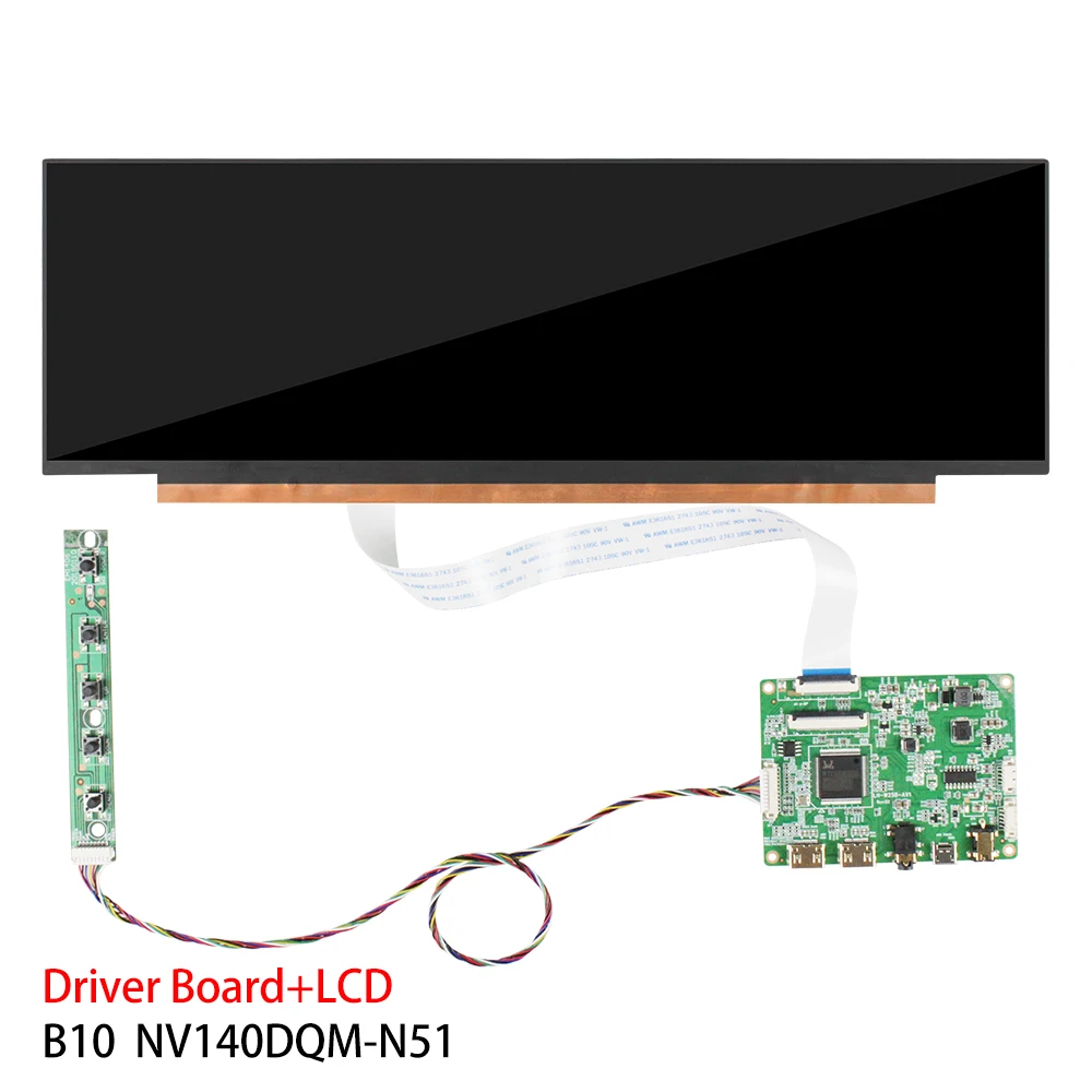 BOE 14.1 inch Strip Screen Touch screen with driver board eDP 30P LCD 1920x550 NV140DQM-N51 for Game machine display