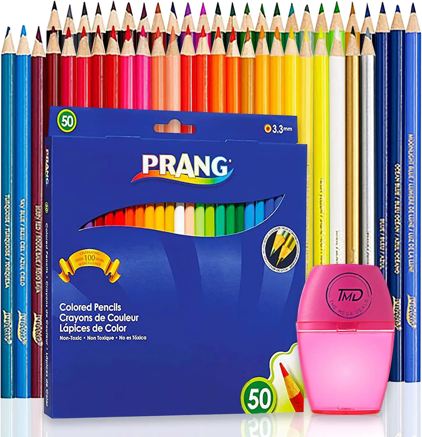 

50 Shades Colored Pencils Set, Pre-Sharpened Soft Lead with Sharpener Included for Ultimate Coloring Experience