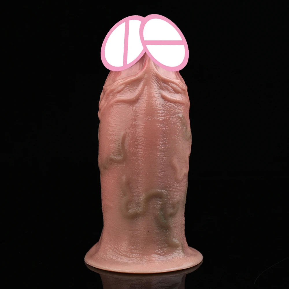 FAAK Silicone Realistic Thick Dildo with Sucker Large Butt Plug Skin Touch Sex Toys For Women Men Anal Massage Masturbate