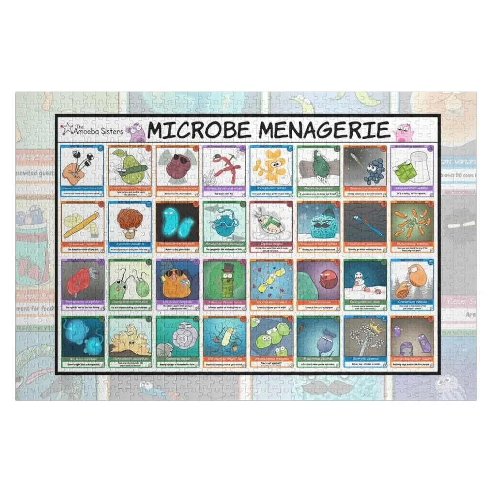 

Microbe Menagerie Trading Cards Jigsaw Puzzle Picture Personalized Baby Toy Photo Jigsaw For Kids Puzzle