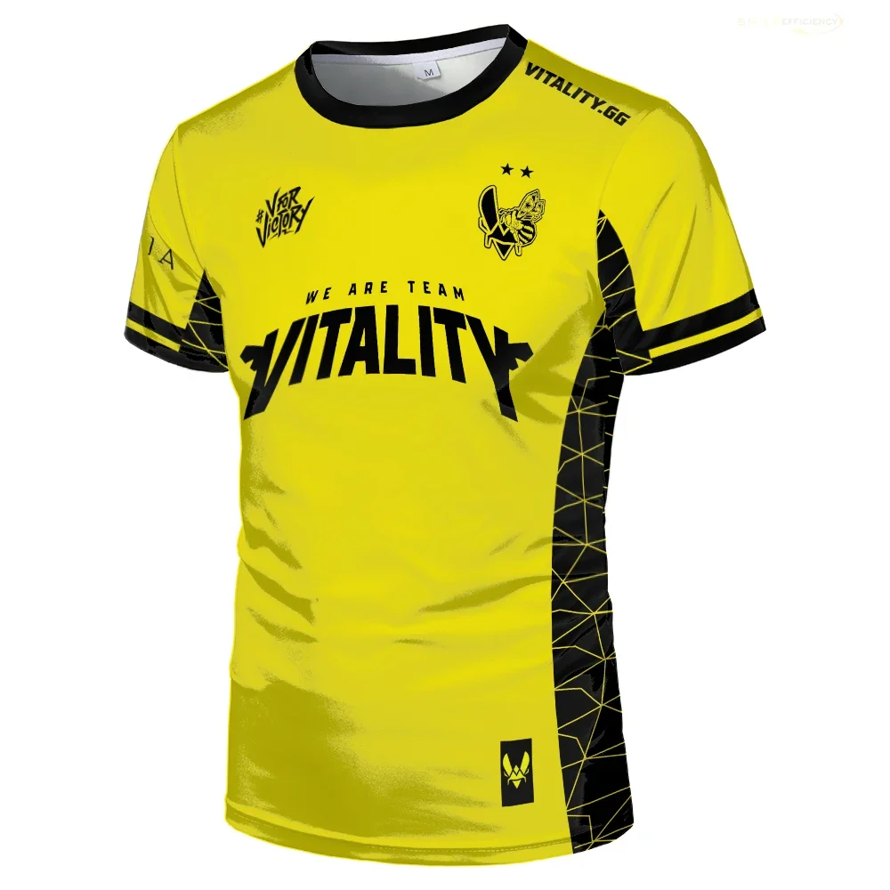 2025 CS2Vitality Esports الملابس ZywOo التدريب تنفس تي شيرت الرجال مخصص الرياضة في الهواء الطلق جولة الرقبة التجفيف السريع #2