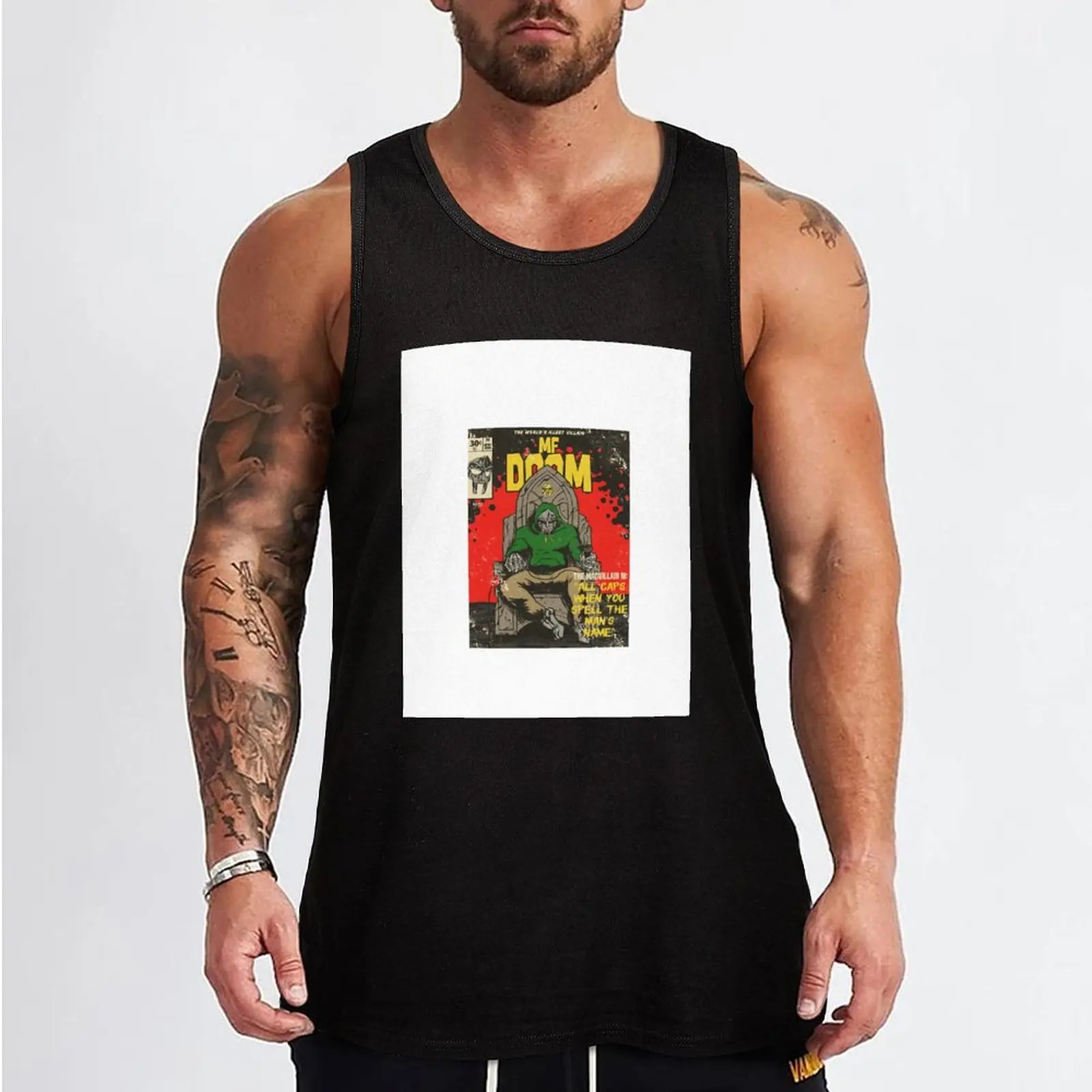 rapper Doom hip hop Tank Top clothing men cotton t-shirts man training weight vest