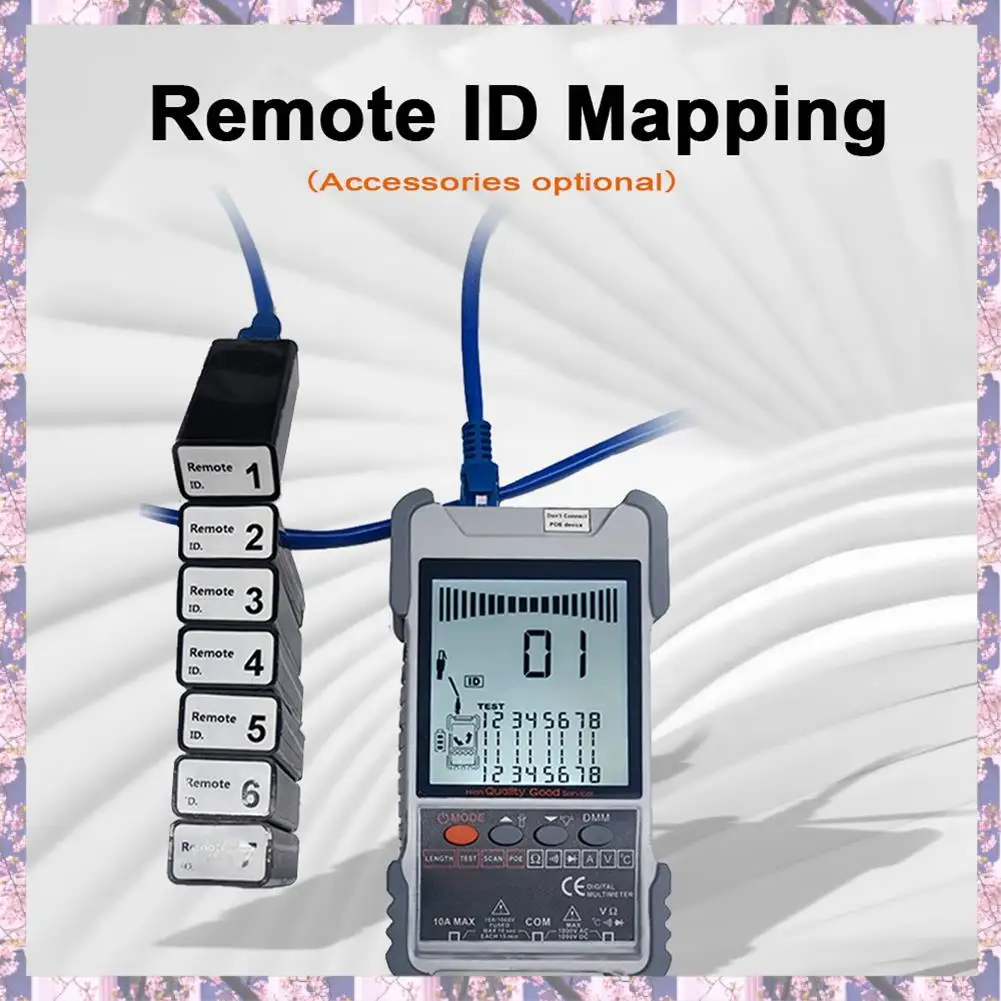 

2025 Trend ET618 Network Cable Tester With LCD Display Analogs Digital Search POE Test Cable Wiremap Tester ID Mapping Tool