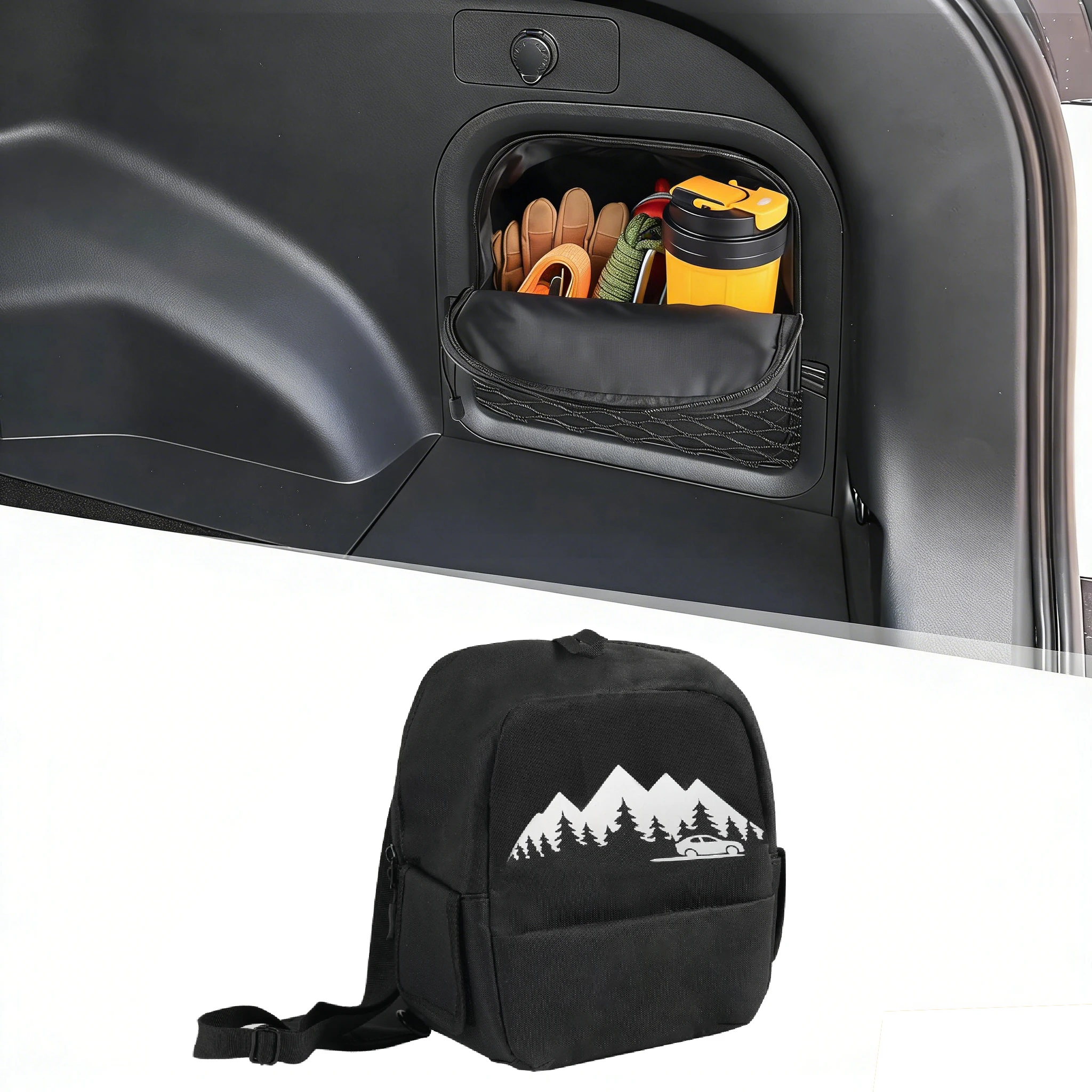 

Trunk Cubby Storage Bag For Toyota RAV4 2019-2025 Multifunction Backpack Cargo Side Pocket Backseat Organizer Car accessories