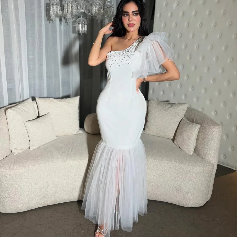 Serendipity Sexy Evening Dress فساتين سهرة Bodice Slim Fit Fashion Elegant Crystal Women's One-Shoulder Cocktail Party Gown