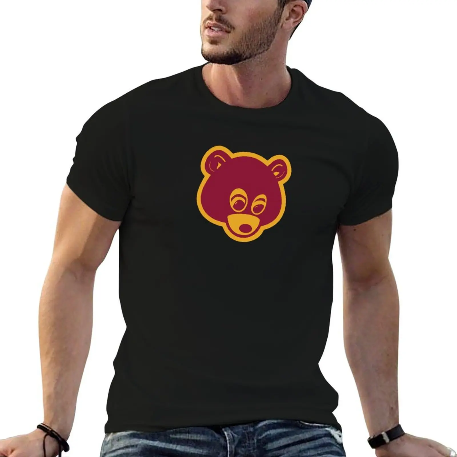 

Kanye West - The College Dropout Bear T-Shirt men t shirt cotton 100% t shirt man designer t shirt man luxury T-shirt