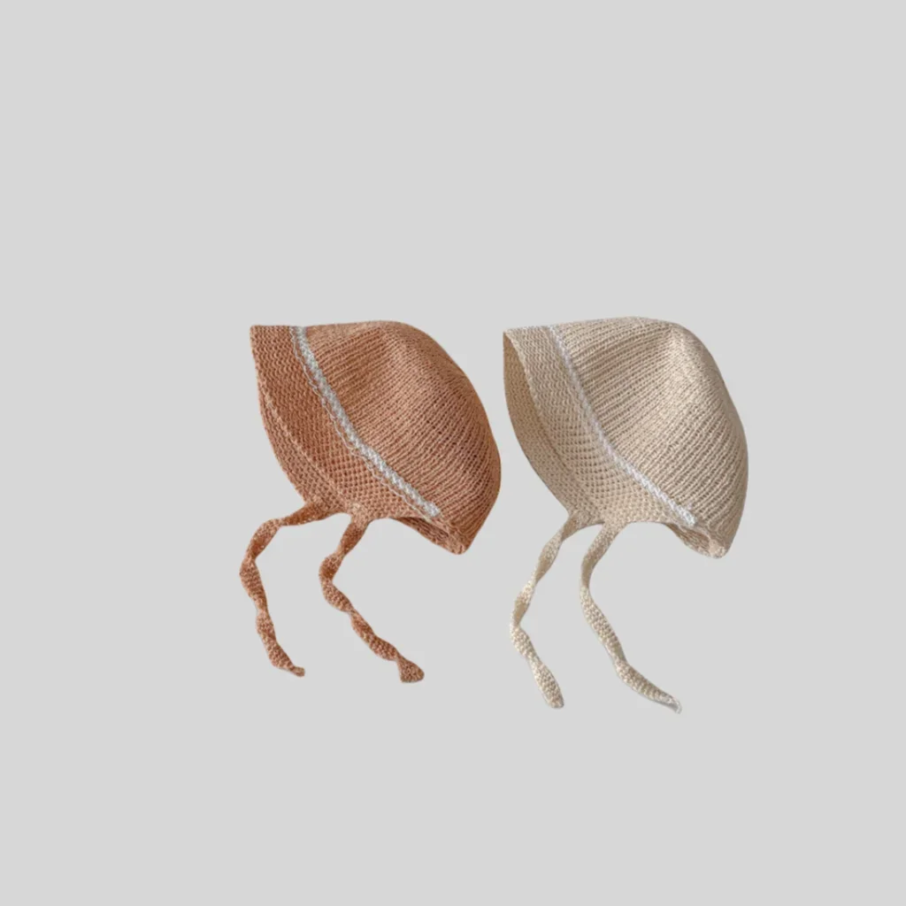 قبعة صياد قطنية مخططة على الطراز الكوري لربيع وصيف 2025 للأطفال الصغار رقيقة قابلة للتنفس وأنيقة للحماية من الشمس