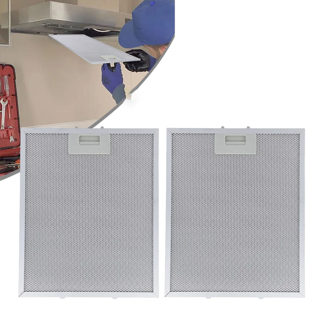 

2PCS Aluminum Cooker Hood Filters Metal Mesh Extractor Vent Filter 325x340x9mm Range-hood Filters Accessories Replacement Parts