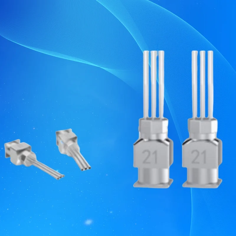 Premium Stainless Steel Triple-Barrel Glue Tip - 13mm Compact for Jewelry Crystals! Leak-Proof Luer Lock, 3X Faster Gem Setting