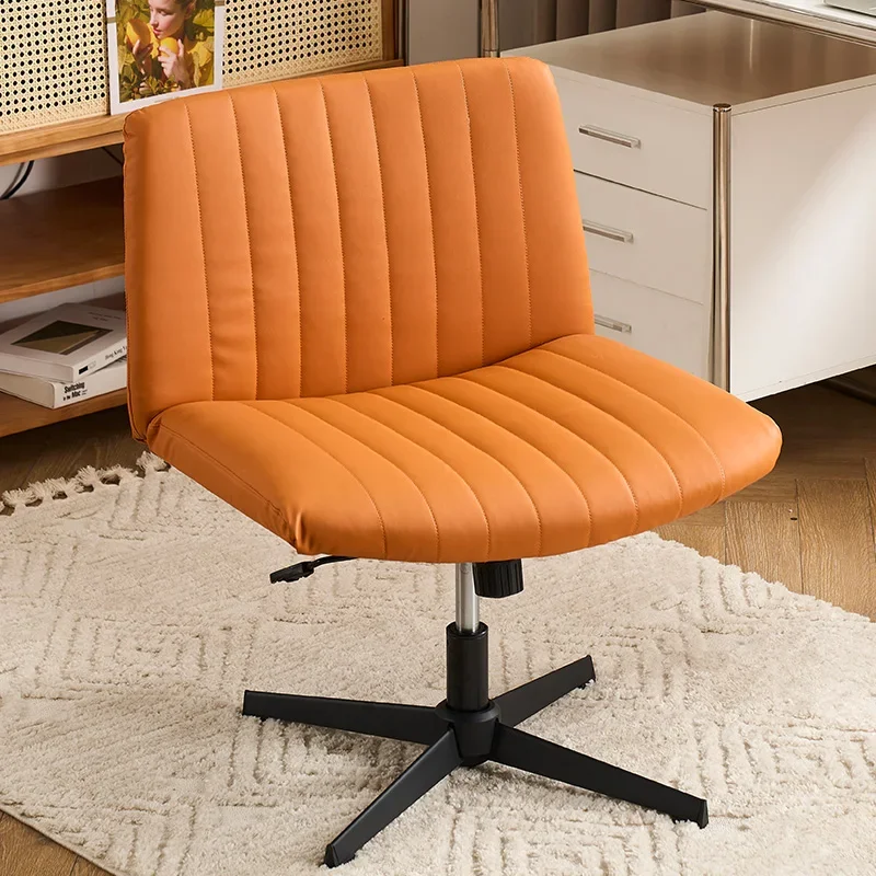 

Armless Computer Chair Home Comfort Sedentary Office Chairs Liftable Rotate Dressing Chairs Bionic Shell Shape Makeup Chair