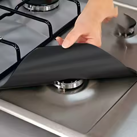Teflon- Gas Stove Mat High Heat Resistant Nonstick Oil Proof Stove Burner Protector Easy Clean Stove Cover Kitchen Fast Clean
