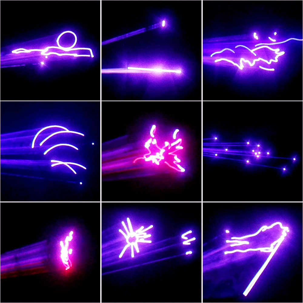 U'King Animation Effect Laser Light Stage Effect Lighting Remote Control 6CH/34CH DMX512 Sound Control Projector for DJ Disco