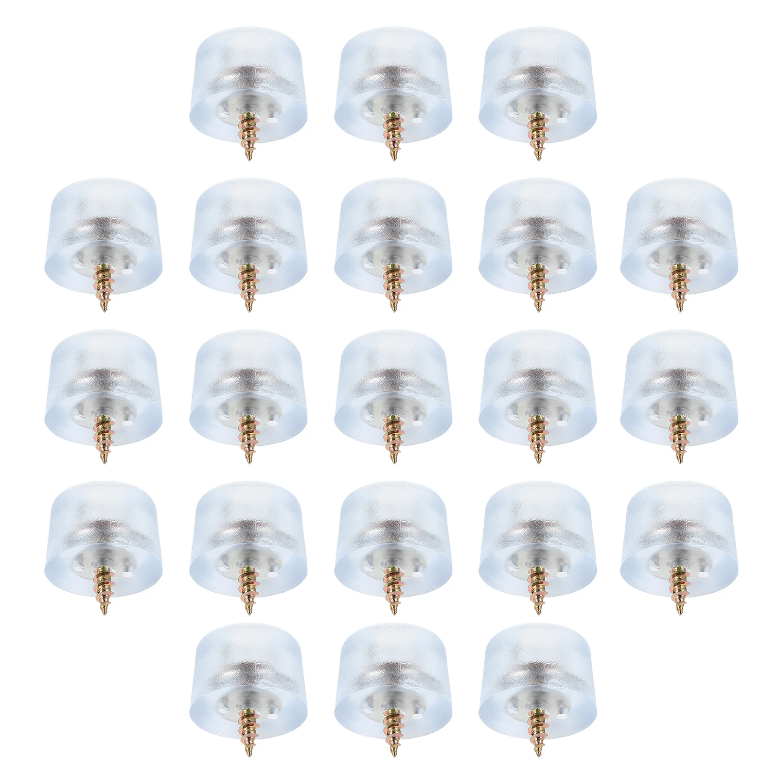 100 pezzi di cuscinetti per mobili a vite protezioni per pavimenti rotonde per sedia tavolo scrivania comò armadio divano antiscivolo cuscinetti per gambe in PVC altezza